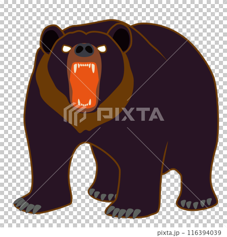 危險熊吠的向量圖 116394039