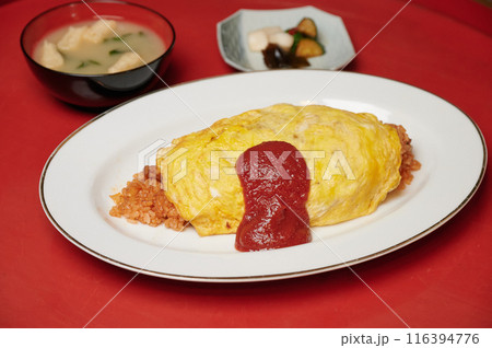オムライス　定食　ランチ　カフェ 116394776