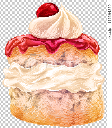 Scone in pixel art style 116394829
