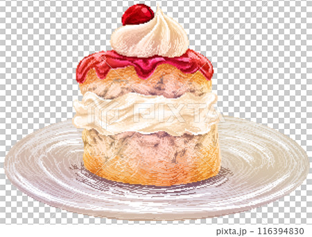 Scone in pixel art style 116394830