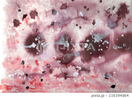 水彩を使ったぼかし風茶系の手描きテクスチャ 116394864
