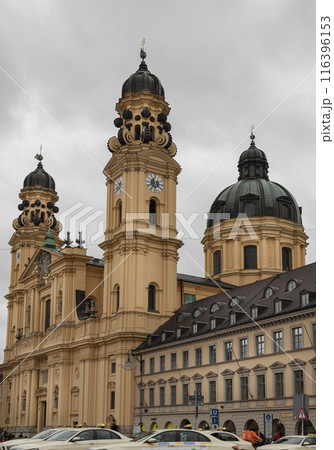 Exterior architecture of The Theatine Church of St. Cajetan and Adelaide. Exterior architecture of The Theatine Church of St. Cajetan and Adelaide. 116396153