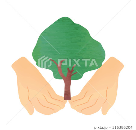 森林環境税・森林保護のイメージイラスト 森林環境税・森林保護のイメージイラスト 116396204