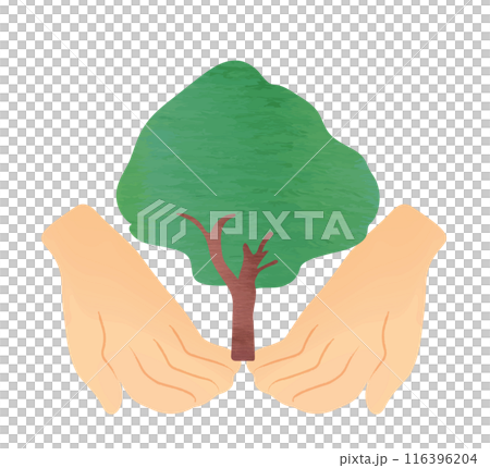 森林環境税・森林保護のイメージイラスト 森林環境税・森林保護のイメージイラスト 116396204