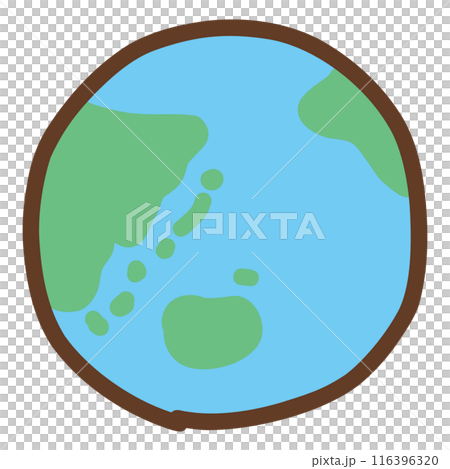 手繪地球符號 手繪地球符號 116396320