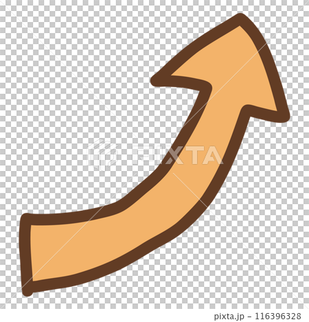 Hand-drawn upward trending mark Hand-drawn upward trending mark 116396328