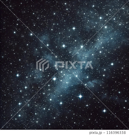美しい星が輝く夜空のイラスト。 116396338