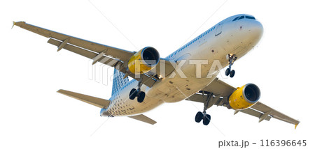 modern airplane on isolated white background 116396645