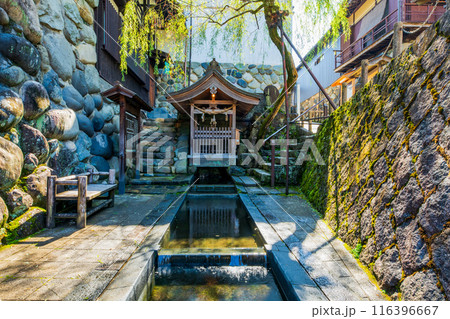 岐阜県 郡上八幡の町並み 宗祇水 岐阜県 郡上八幡の町並み 宗祇水 116396667