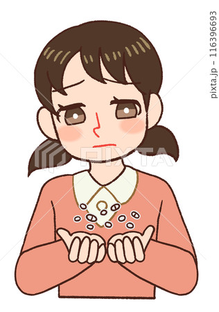 薬に頼る子供のイラスト、オーバードーズ 116396693