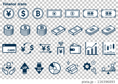 Finance related simple icons Finance related simple icons 116396893