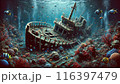 海底の難破船 116397479