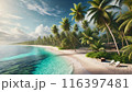 クリスタルブルーのトロピカルビーチ 116397481