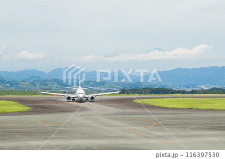 着陸したANA 富士山静岡空港 着陸したANA 富士山静岡空港 116397530
