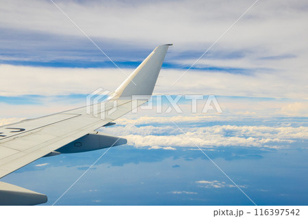 宮崎県上空を飛ぶ鹿児島便 静岡県からの飛行機 宮崎県上空を飛ぶ鹿児島便 静岡県からの飛行機 116397542