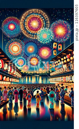 日本の花火大会 日本の花火大会 116397603