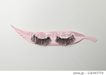 False eyelashes, concept of different makeup accessories 116397779