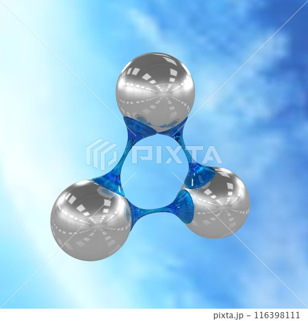 3d render molecule, 3d visualization, cg illustration 116398111