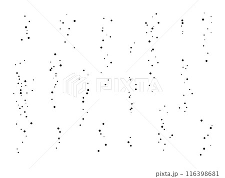 水中の泡のシルエット素材セット 水中の泡のシルエット素材セット 116398681