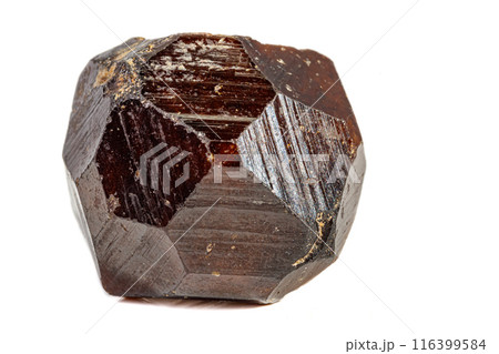 Macro stone Grossular mineral on white background 116399584