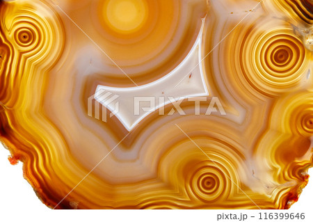 Macro stone Agate mineral on white background 116399646