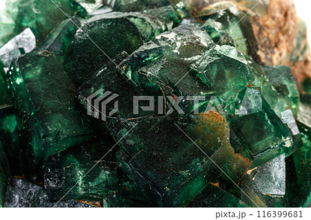 macro mineral tourmaline stone on white background macro mineral tourmaline stone on white background 116399681