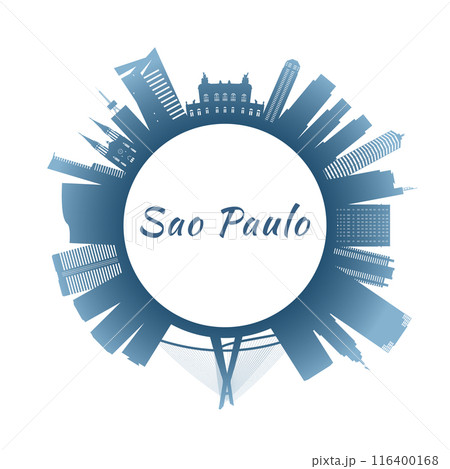 Sao Paulo skyline with colorful buildings. Sao Paulo skyline with colorful buildings. 116400168