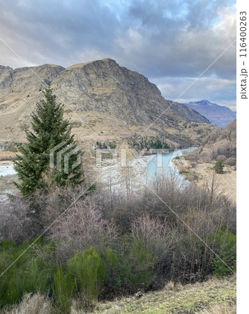 Shotover River Kimiakau in Queenstown New Zealand Photo Shotover River Kimiakau in Queenstown New Zealand Photo 116400263