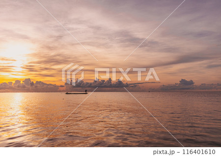 Morning scene of village fish net in Songkhla lake, Phatthalung, Thailand. Morning scene of village fish net in Songkhla lake, Phatthalung, Thailand. 116401610