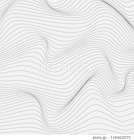 Relief black and white background with optical illusion of distortion. 116402075