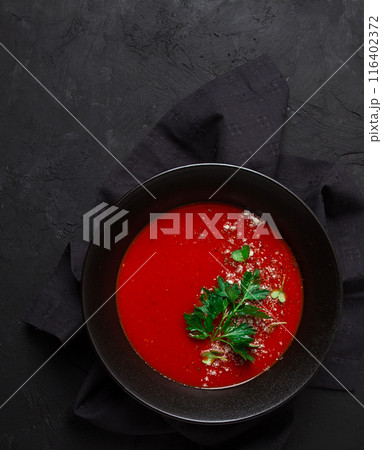 tomato soup, with herbs and spices, homemade, no people, tomato soup, with herbs and spices, homemade, no people, 116402372