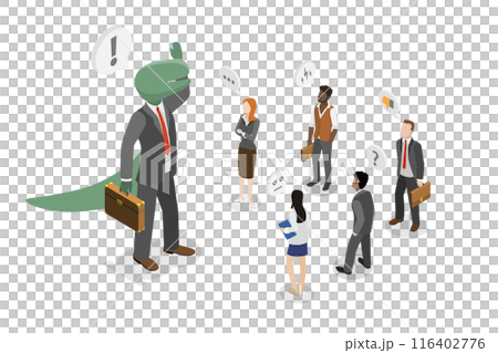 3D Isometric Flat Illustration of Outdated Boss , Arrogance or Bossy Manager 3D Isometric Flat Illustration of Outdated Boss , Arrogance or Bossy Manager 116402776