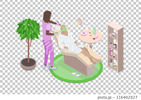 3D Isometric Flat Illustration of SPA Salon, Cosmetology Treatment 3D Isometric Flat Illustration of SPA Salon, Cosmetology Treatment 116402827