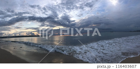 beautiful view from the window of the plane 116403607