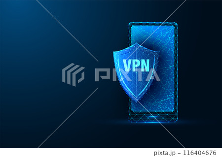 Virtual private network VPN, cybersecurity, privacy, secure browsing futuristic concept, Smartphone 116404676