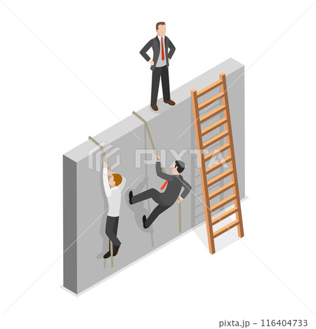 3D Isometric Flat  Illustration of Smarter Not Harder, Effective Strategy 116404733