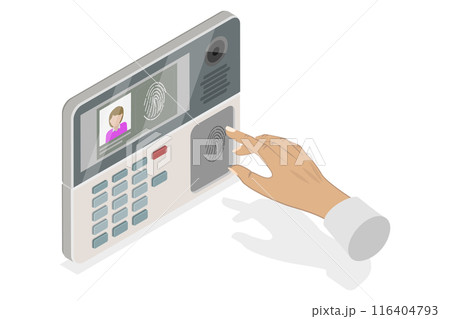 3D Isometric Flat Illustration of Authorization Security System, Access Control 3D Isometric Flat Illustration of Authorization Security System, Access Control 116404793