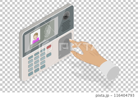 3D Isometric Flat Illustration of Authorization Security System, Access Control 3D Isometric Flat Illustration of Authorization Security System, Access Control 116404793