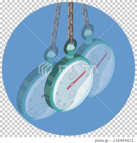 3D Isometric Flat  Illustration of Hypnosis, Pendulum Swinging 116404821