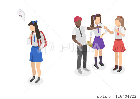 3D Isometric Flat Illustration of Loneliness, Communication Difficulty and Ignoring 3D Isometric Flat Illustration of Loneliness, Communication Difficulty and Ignoring 116404822
