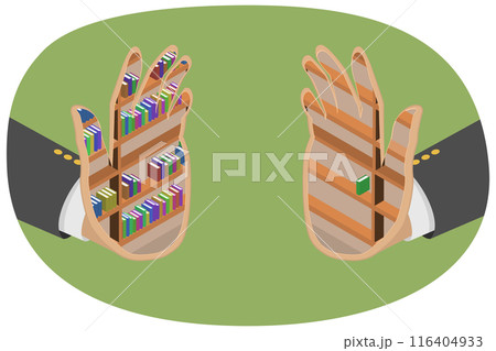 3D Isometric Flat Illustration of Educated Vs Uneducated, Access to Knowledge 3D Isometric Flat Illustration of Educated Vs Uneducated, Access to Knowledge 116404933