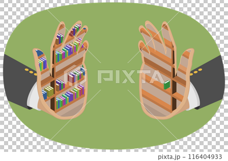 3D Isometric Flat  Illustration of Educated Vs Uneducated, Access to Knowledge 116404933