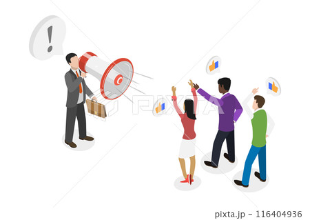 3D Isometric Flat Illustration of Effective Communication, Teamwork Building 3D Isometric Flat Illustration of Effective Communication, Teamwork Building 116404936