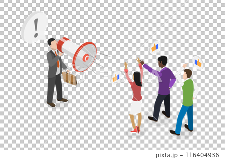 3D Isometric Flat Illustration of Effective Communication, Teamwork Building 3D Isometric Flat Illustration of Effective Communication, Teamwork Building 116404936