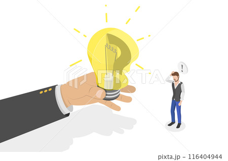 3D Isometric Flat  Illustration of Business Problem, Uncertainty, Confusion and Decision Making 116404944