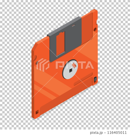 3D Isometric Flat  Illustration of Diskette, Floppy Disk 116405011
