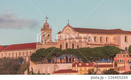The Miradouro Sophia de Mello Breyner Andresen old Miradouro da Graca evening timelapse. The Miradouro Sophia de Mello Breyner Andresen old Miradouro da Graca evening timelapse. 116405284
