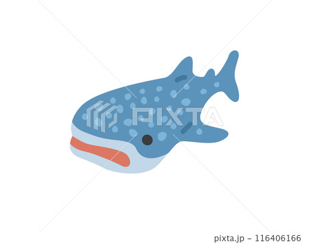 ジンベイザメのアイコンのイラスト ジンベイザメのアイコンのイラスト 116406166