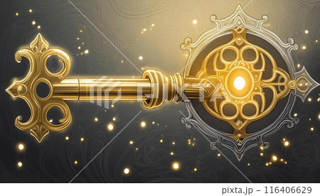 ゲームのアイテムに登場しそうな魔法の鍵 116406629