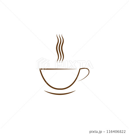 coffee logo in a cup illustration design 116406822